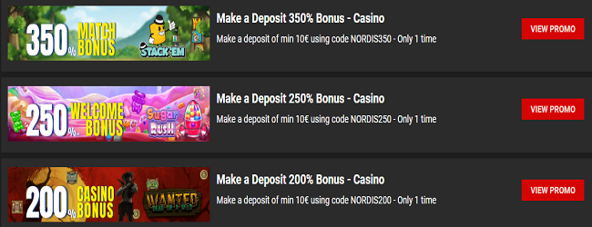 Nordis casino bonus