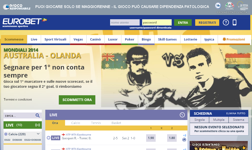 Anteprima di Eurobet