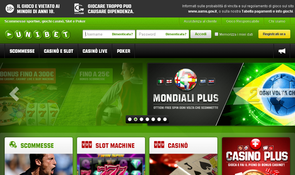 Anteprima di Unibet